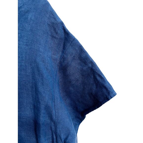 Christy Dawn Seaton Navy 100% Linen Maxi Dress XS/S Oversized Sustainable Boho - Picture 4 of 4